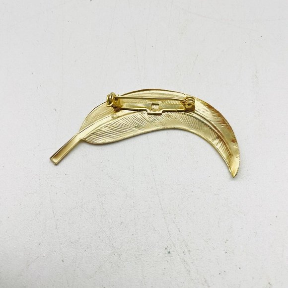 Leaf Brooch Gold Tone Nature Garden Trees Flowers Flora Classic Career Cosplay - Picture 5 of 6